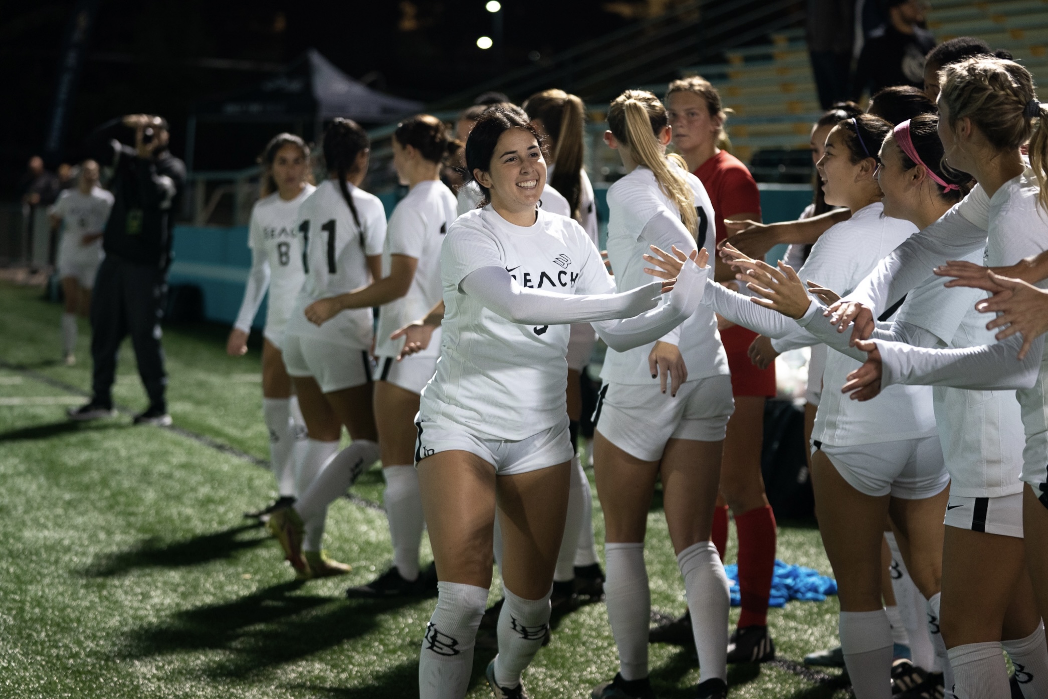 Soccer team celebrating